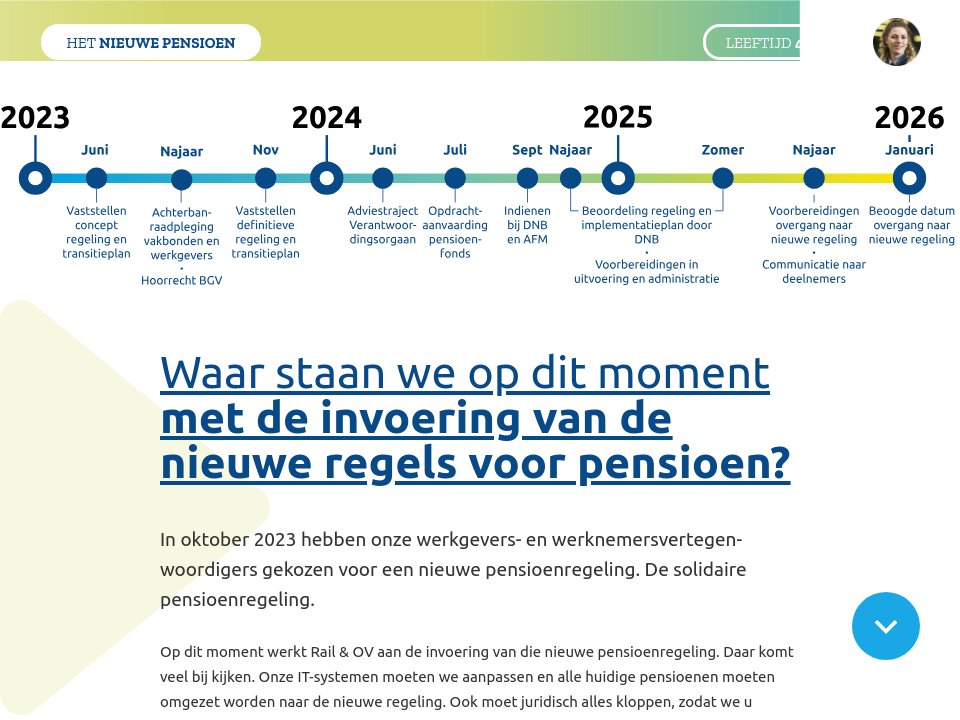 Tijdlijn Nieuwe Pensioenregeling 40- - Mijn Pensioen Juli 2024